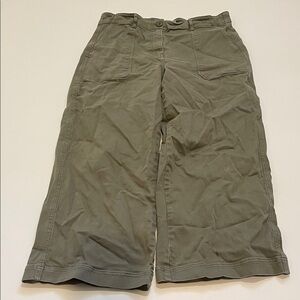 Madewell Casual Olive Green Wide Leg Trousers